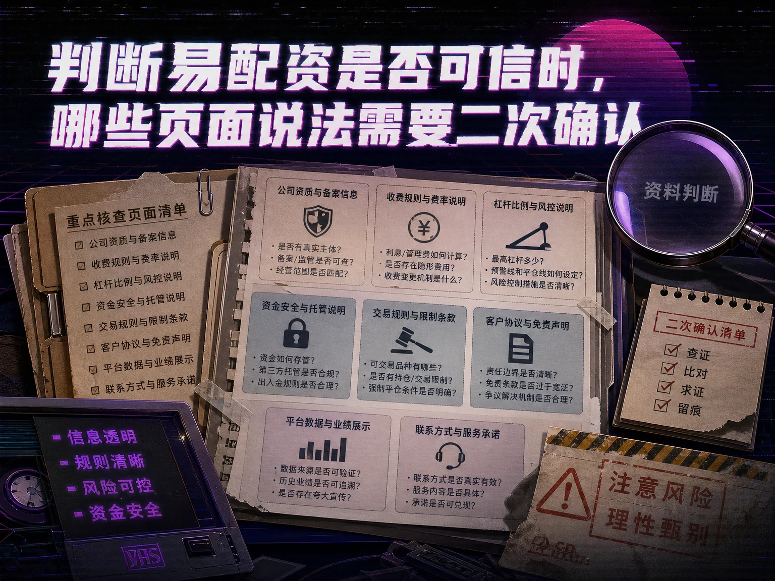判断易配资是否可信时，哪些页面说法需要二次确认缩略图
