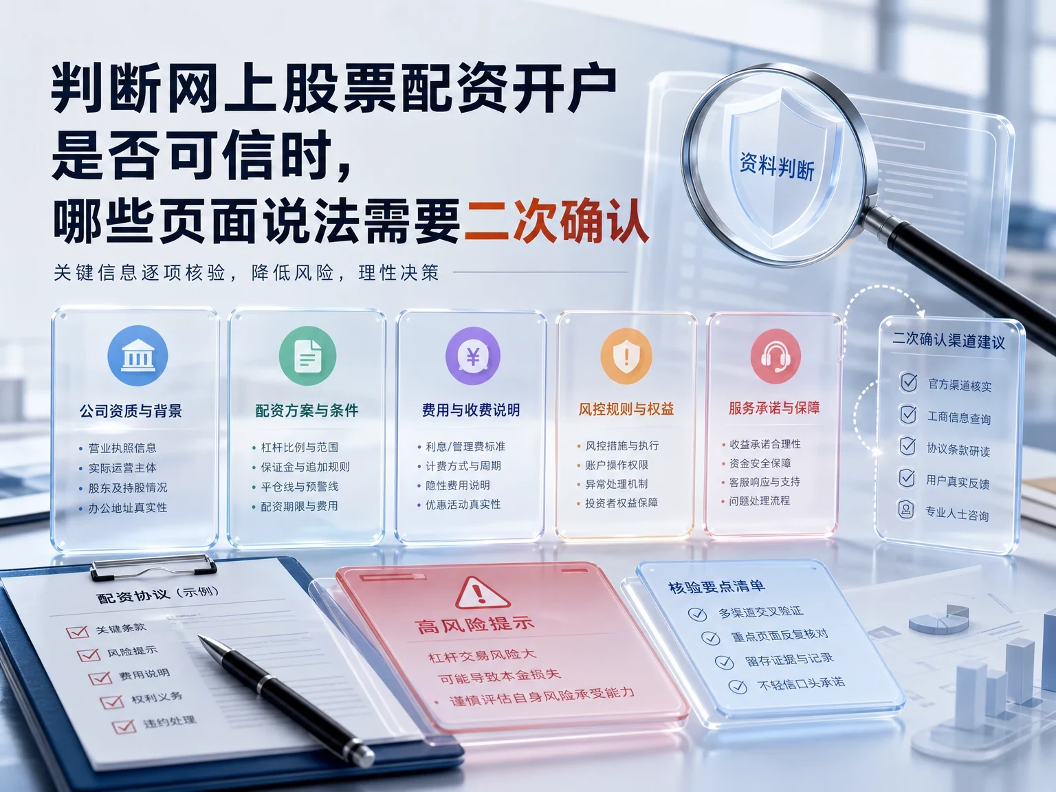 判断网上股票配资开户是否可信时，哪些页面说法需要二次确认缩略图