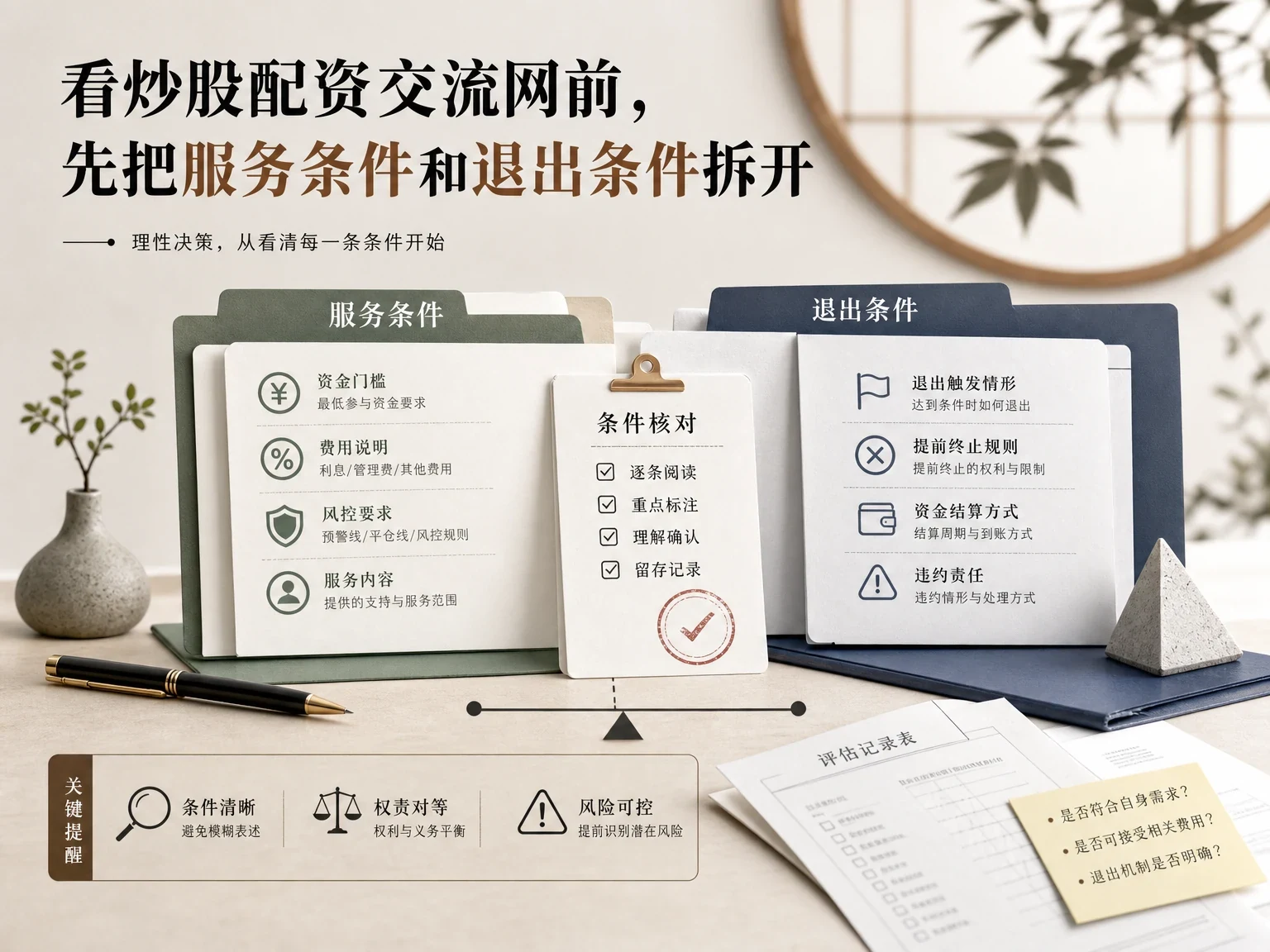 看炒股配资交流网前，先把服务条件和退出条件拆开 插图
